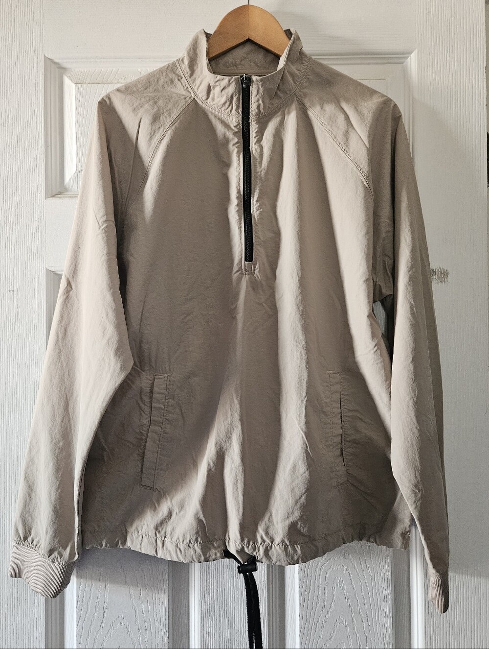 DSG Beige Half-Zip Windbreaker Pullover Small